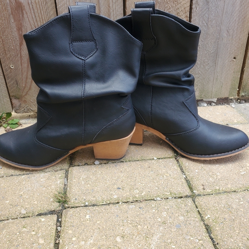 Charles Albert Slouch Western Cowboy Boots Women's Size 11- Fit like 9.5-10 EUC - Picture 8 of 13